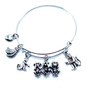 Monkey Bracelet Three Wise Monkeys May Be Personalized